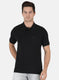 Men Black Plain T-Shirt