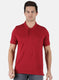 Men Maroon Plain T-Shirt