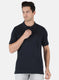 Men NAvy Blue Plain T-Shirt