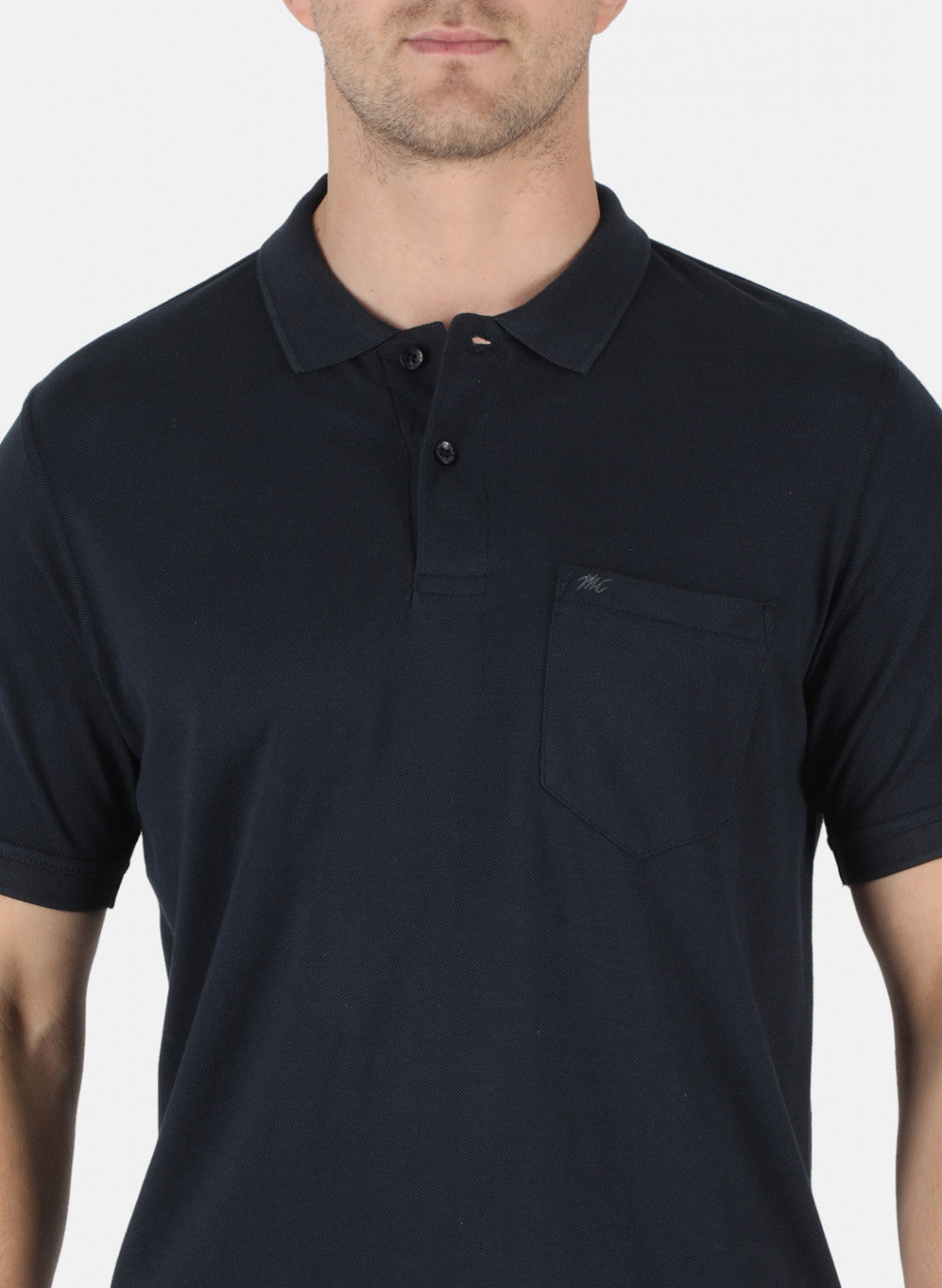 Men NAvy Blue Plain T-Shirt