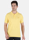 Men Yellow Plain T-Shirt