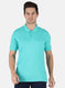 Men Sea Green Plain T-Shirt