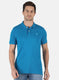 Men Blue Plain T-Shirt