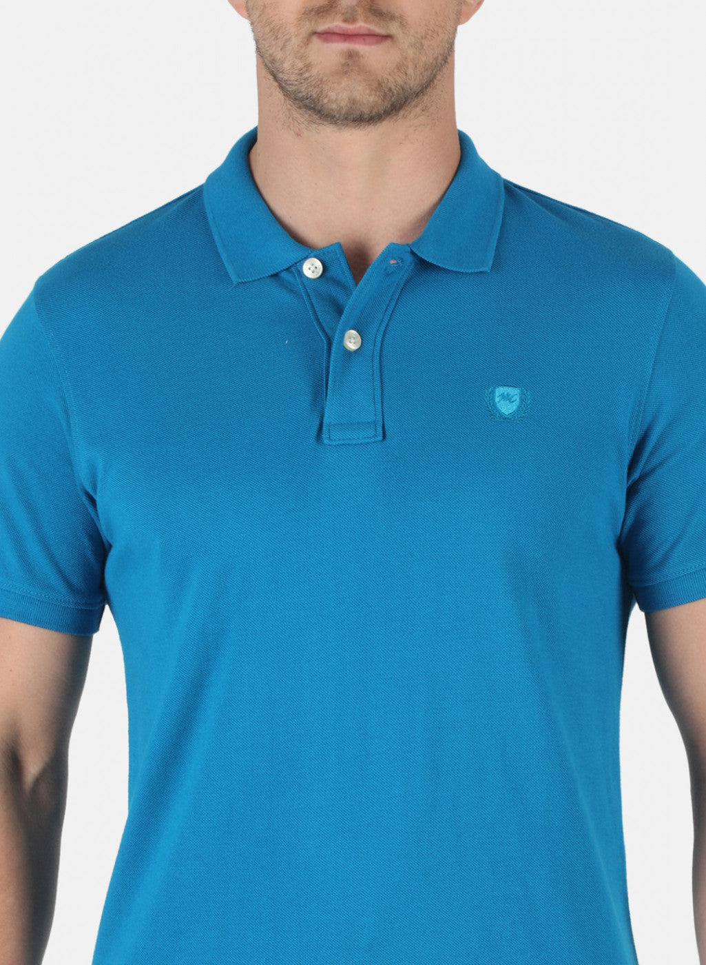 Men Blue Plain T-Shirt