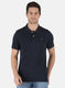 Men NAvy Blue Plain T-Shirt