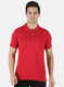 Men Red Plain T-Shirt