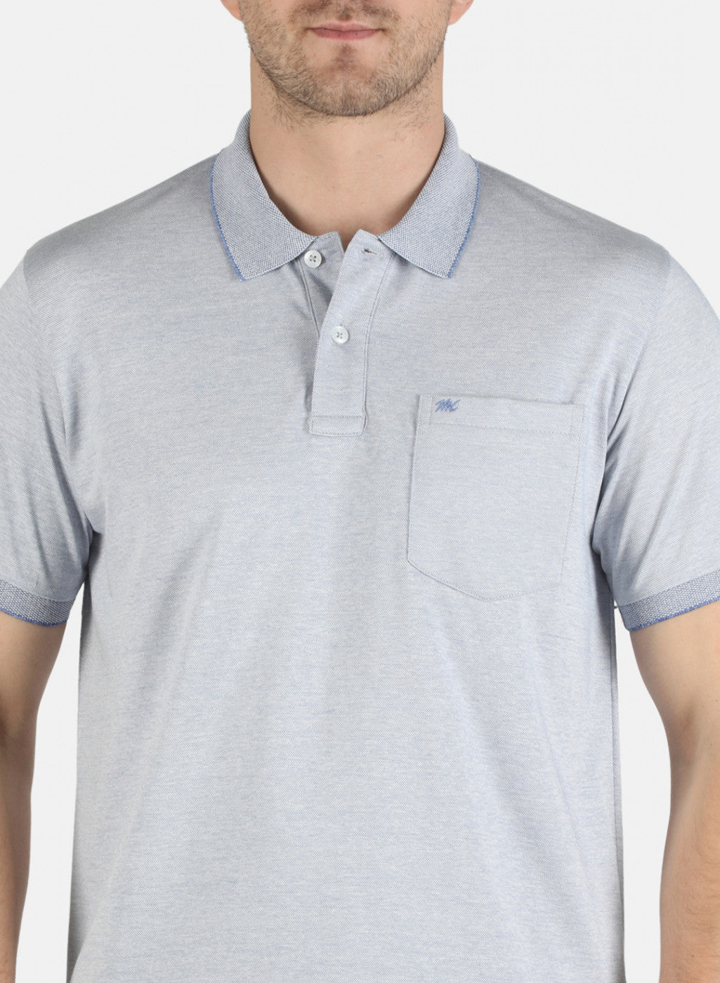 Men Grey Plain T-Shirt