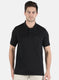 Men Black Plain T-Shirt