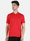 Men Red Plain T-Shirt