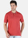 Men Orange Plain T-Shirt