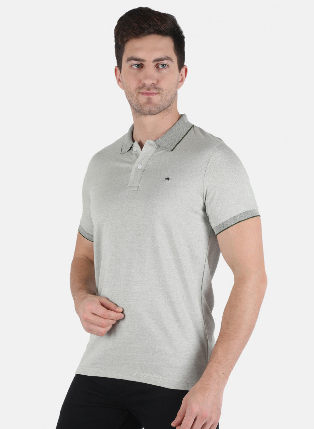 Men Green Plain T-Shirt
