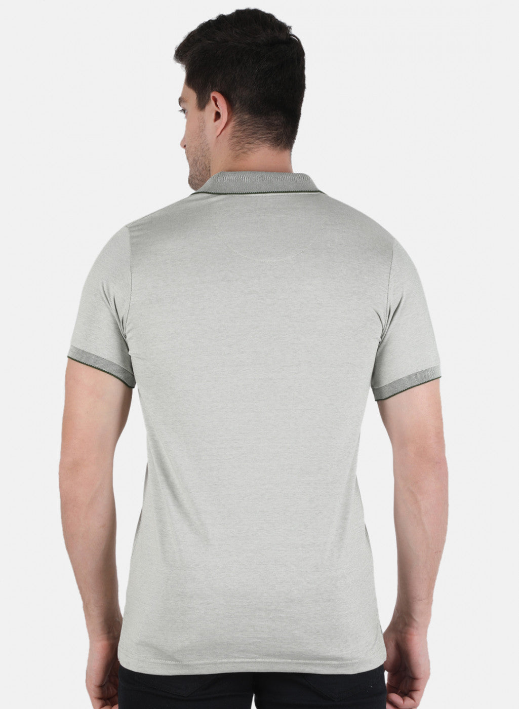 Men Green Plain T-Shirt