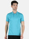 Men Blue Plain T-Shirt