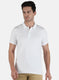 Men White Plain T-Shirt