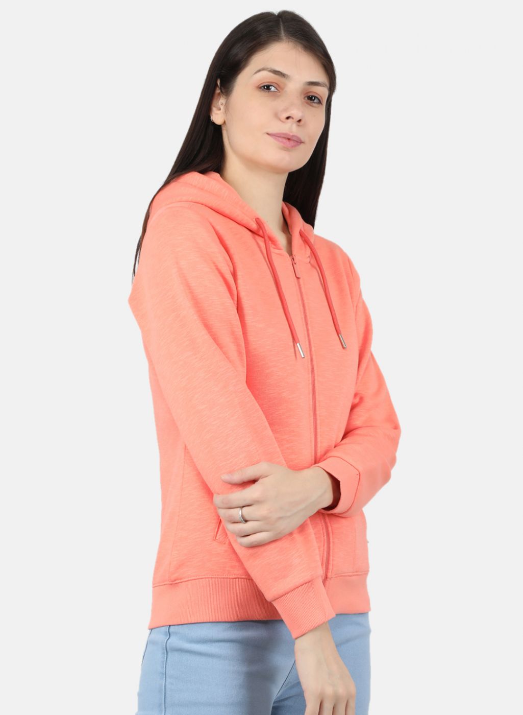 Women Pink Solid Sweatshirt