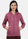 Women Dark Pink Solid Sweatshirt