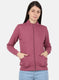 Women Pink Solid Sweatshirt