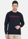 Men NAvy Blue Solid Sweatshirt