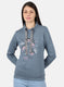 Women Grey Printed Sweatshirt