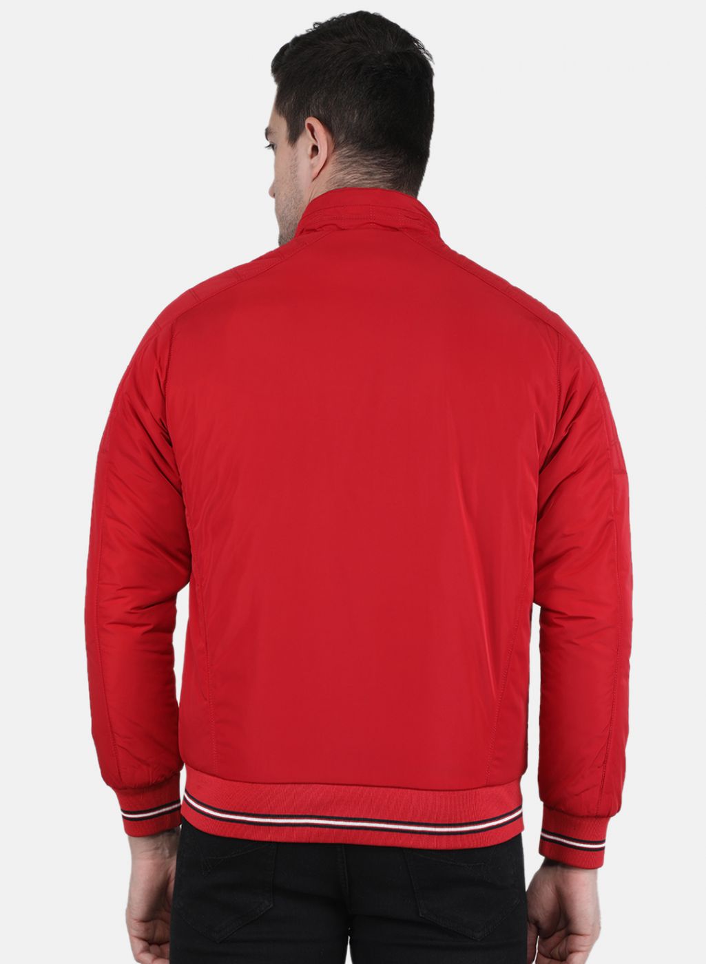 Men Red Solid Jacket