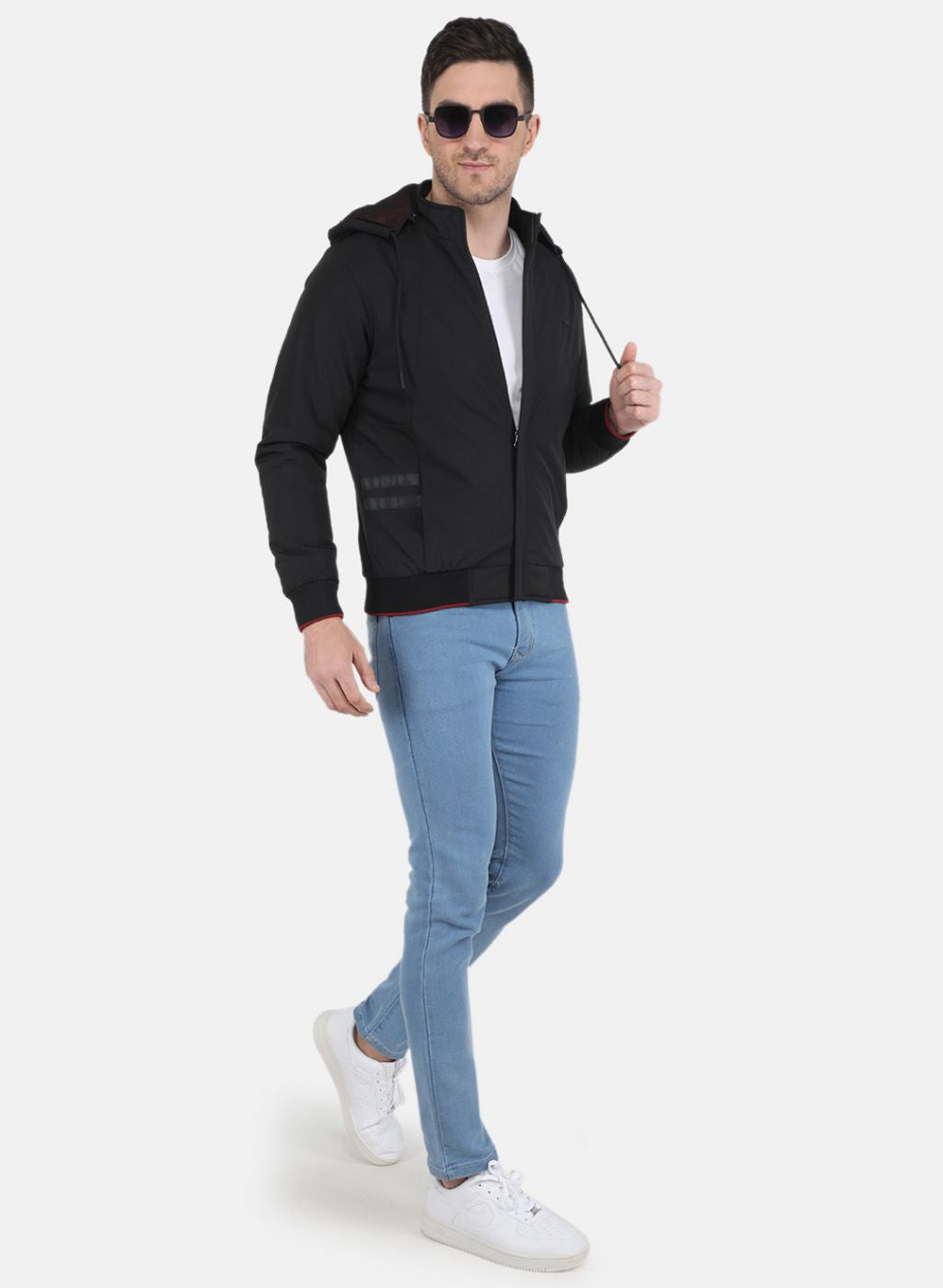 Men Black Solid Jacket