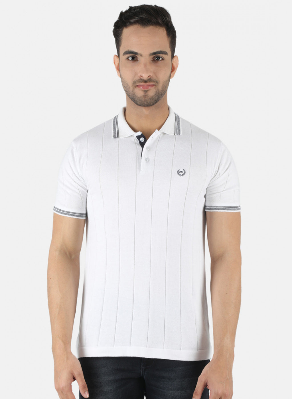 Men White Printed T-Shirt