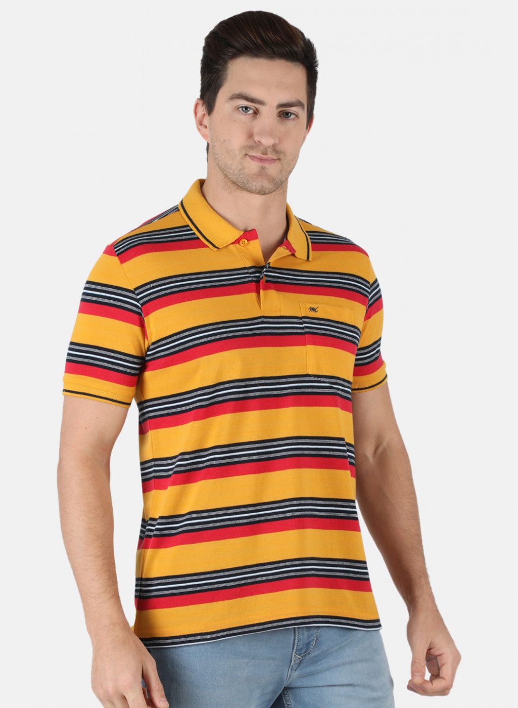 Men Yellow Stripe T-Shirt