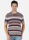 Men Maroon Stripe T-Shirt