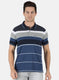 Men Blue Stripe T-Shirt