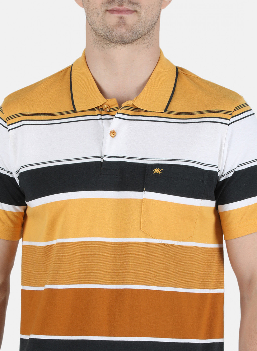 Men Yellow Stripe T-Shirt