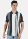 Men NAvy Blue Stripe T-Shirt
