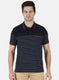 Men NAvy Blue Stripe T-Shirt