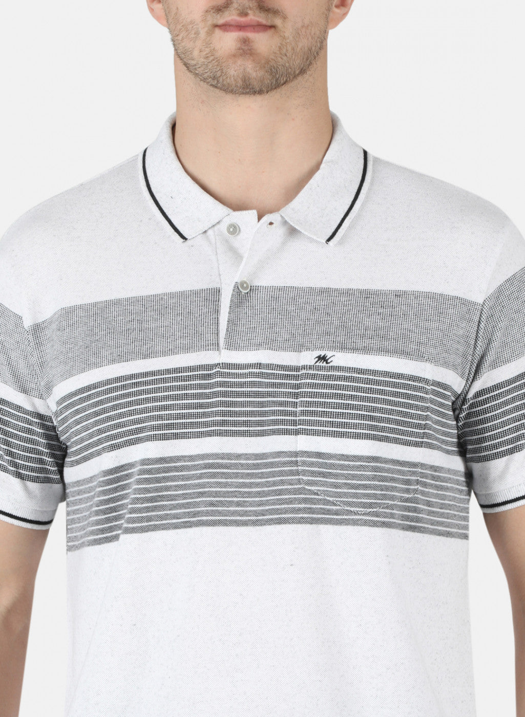 Men Grey Stripe T-Shirt