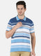 Men Blue Stripe T-Shirt