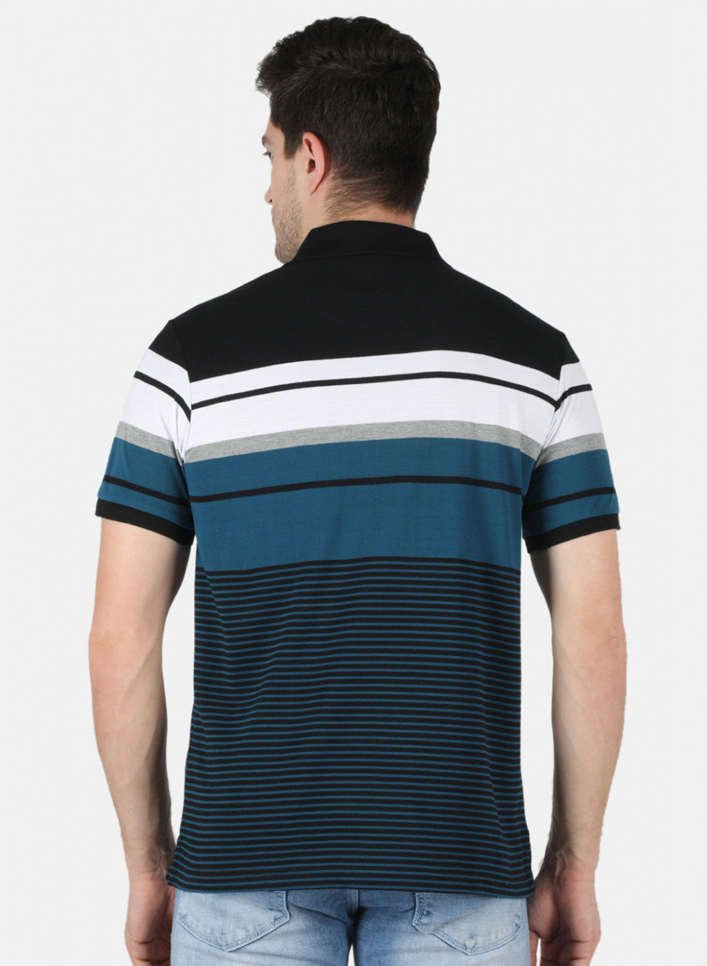 Men Blue Stripe T-Shirt