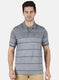 Men Grey Stripe T-Shirt