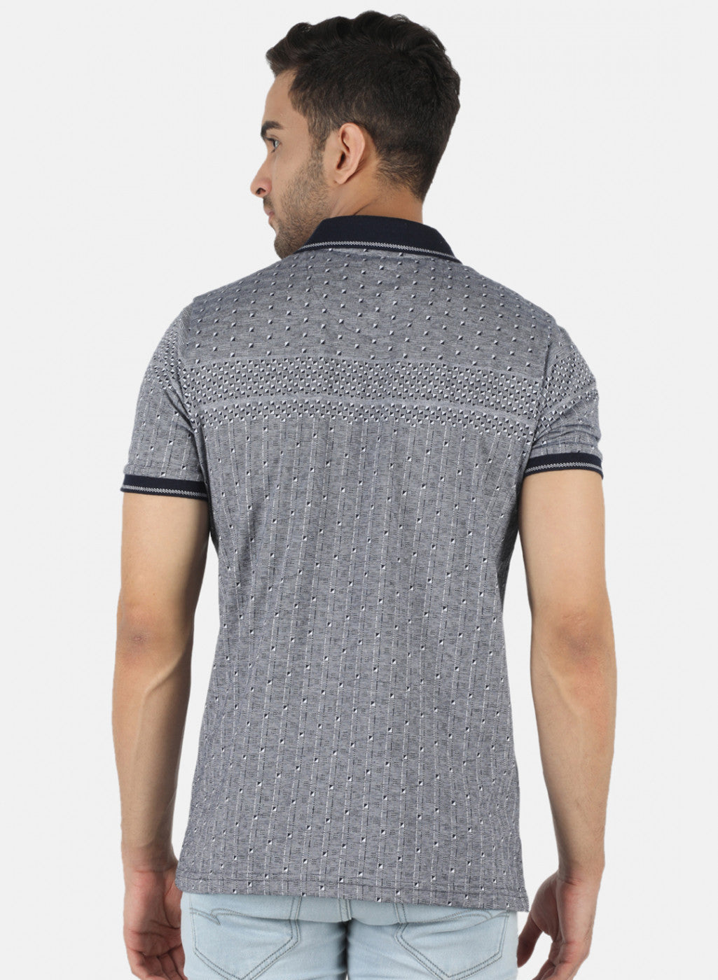 Men Blue Stripe T-Shirt