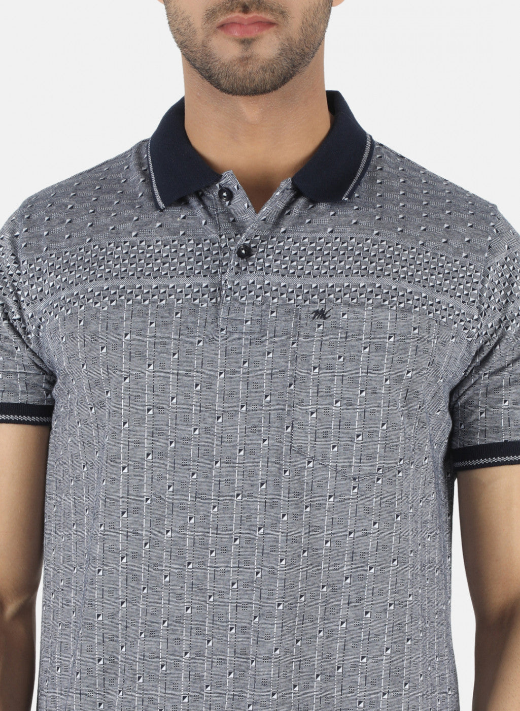 Men Blue Stripe T-Shirt