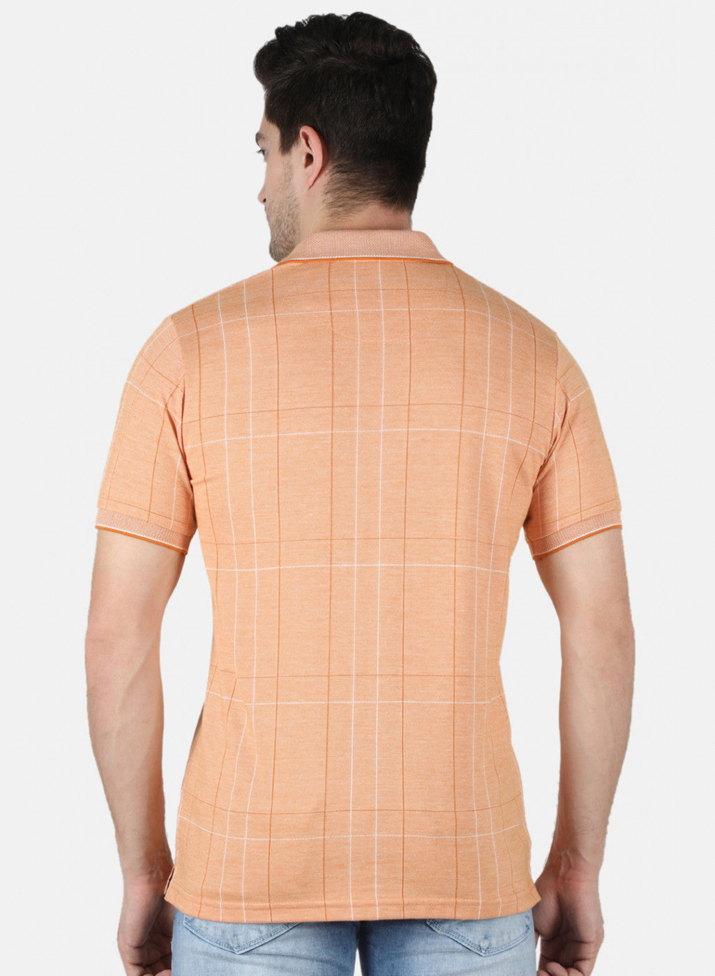 Men Orange Stripe T-Shirt