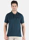 Men Teal Blue Stripe T-Shirt