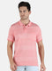 Men Orange Stripe T-Shirt