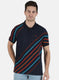 Men NAvy Blue Stripe T-Shirt