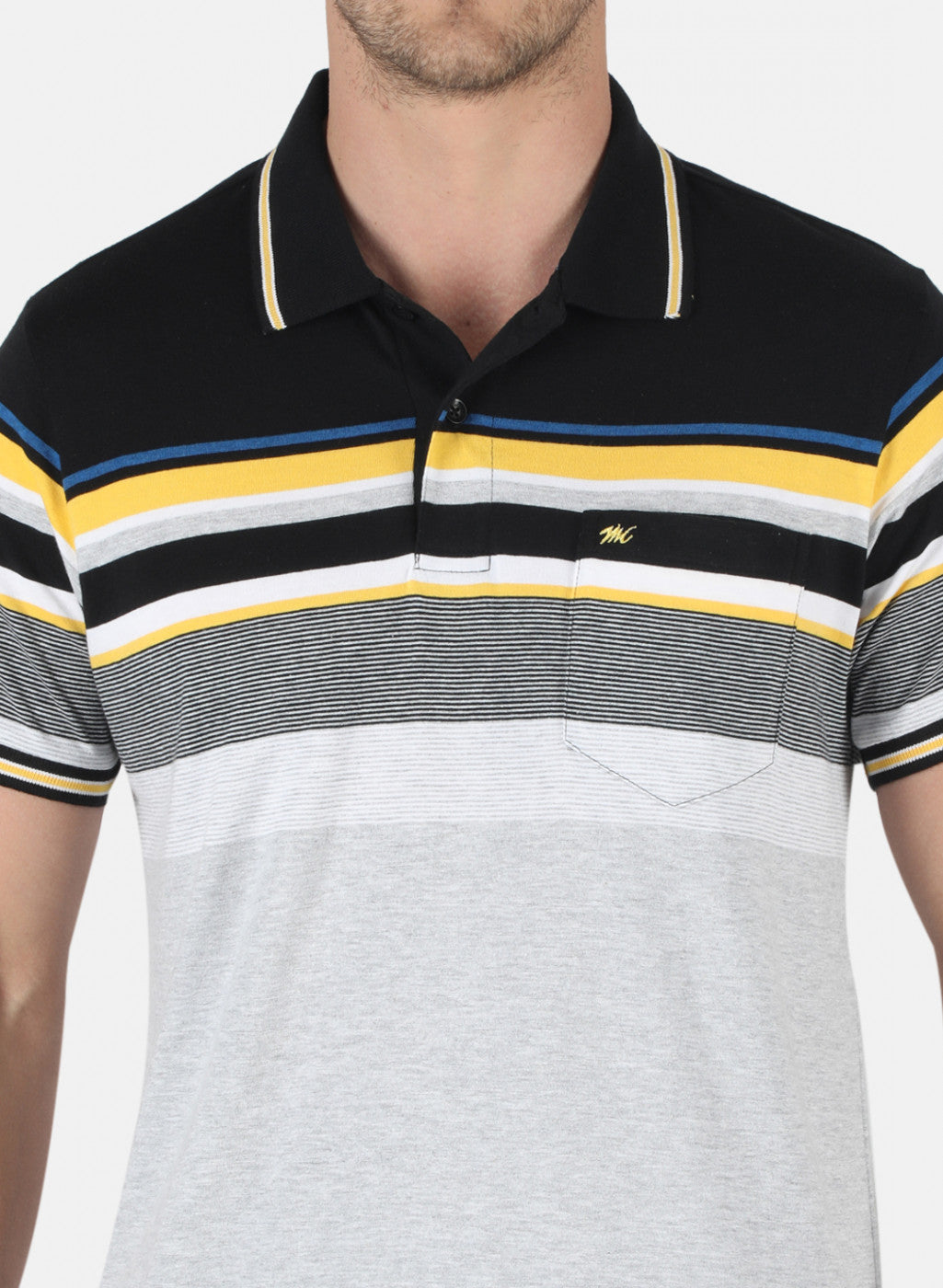 Men Black Stripe T-Shirt