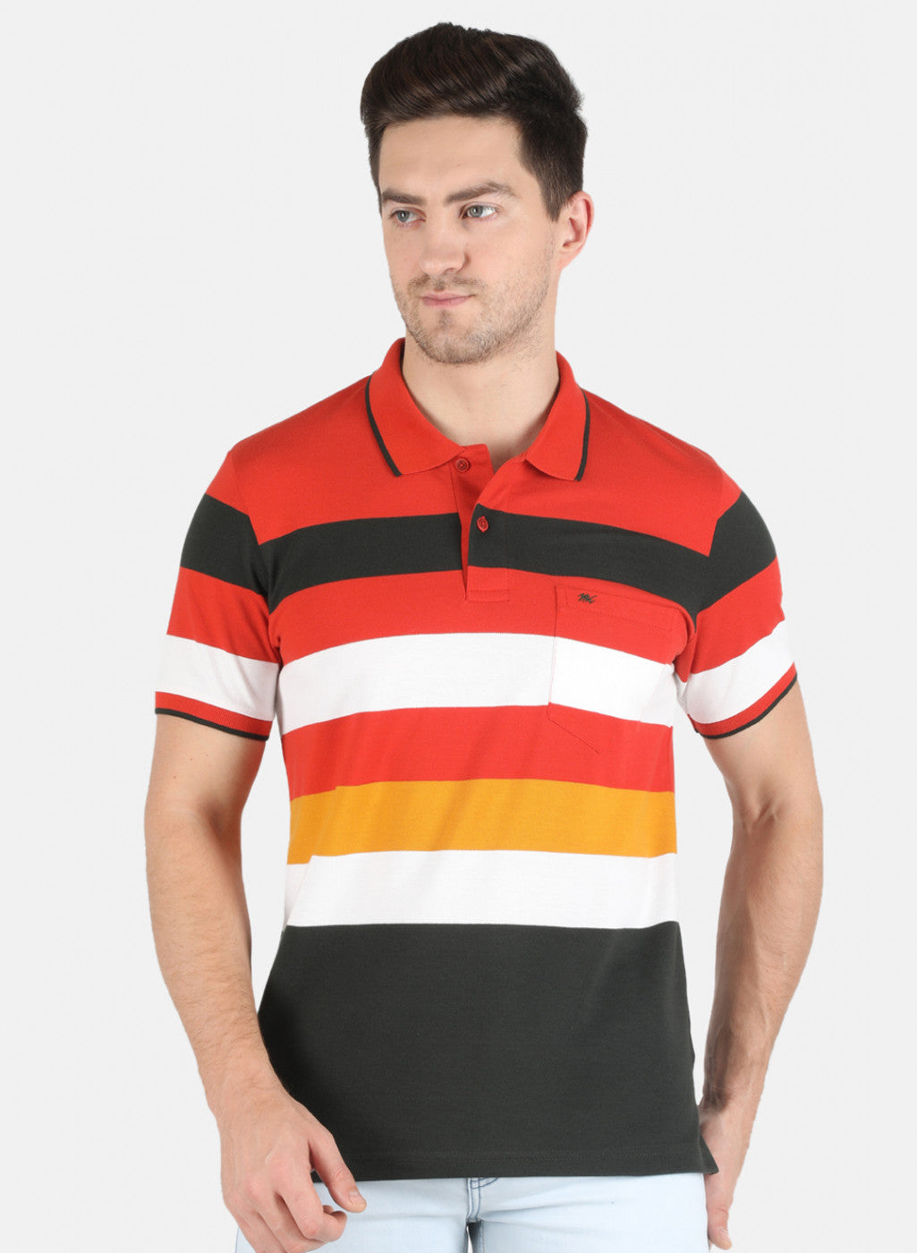 Men Multicolor Stripe T-Shirt