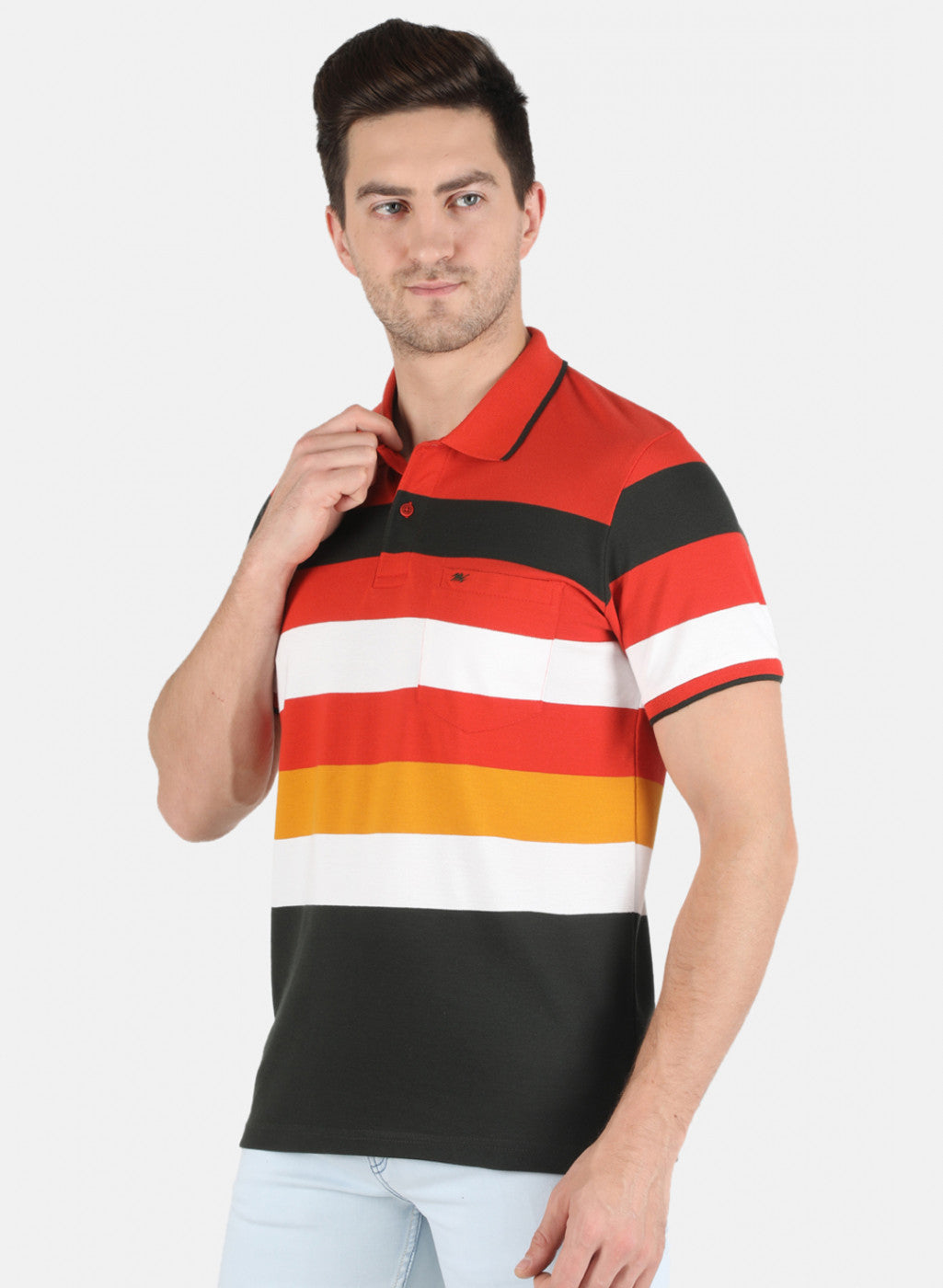 Men Multicolor Stripe T-Shirt