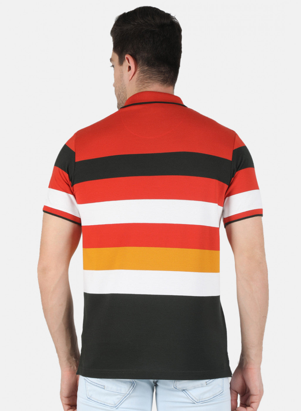 Men Multicolor Stripe T-Shirt