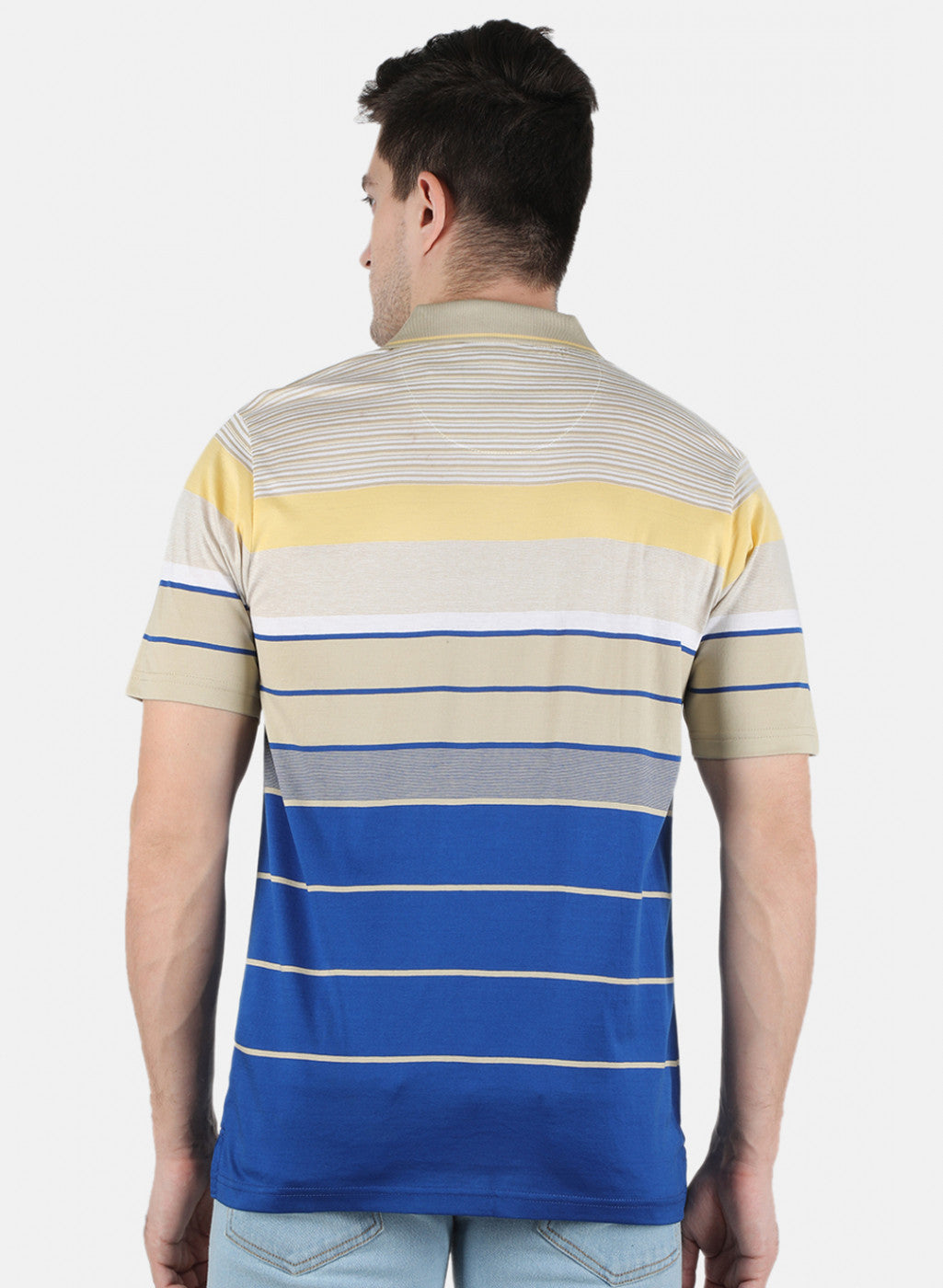 Men Yellow Stripe T-Shirt