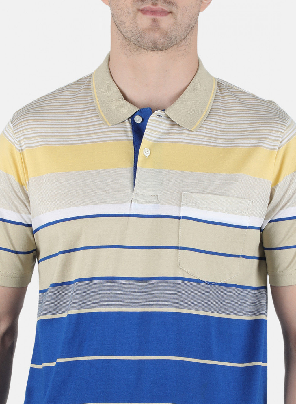 Men Yellow Stripe T-Shirt