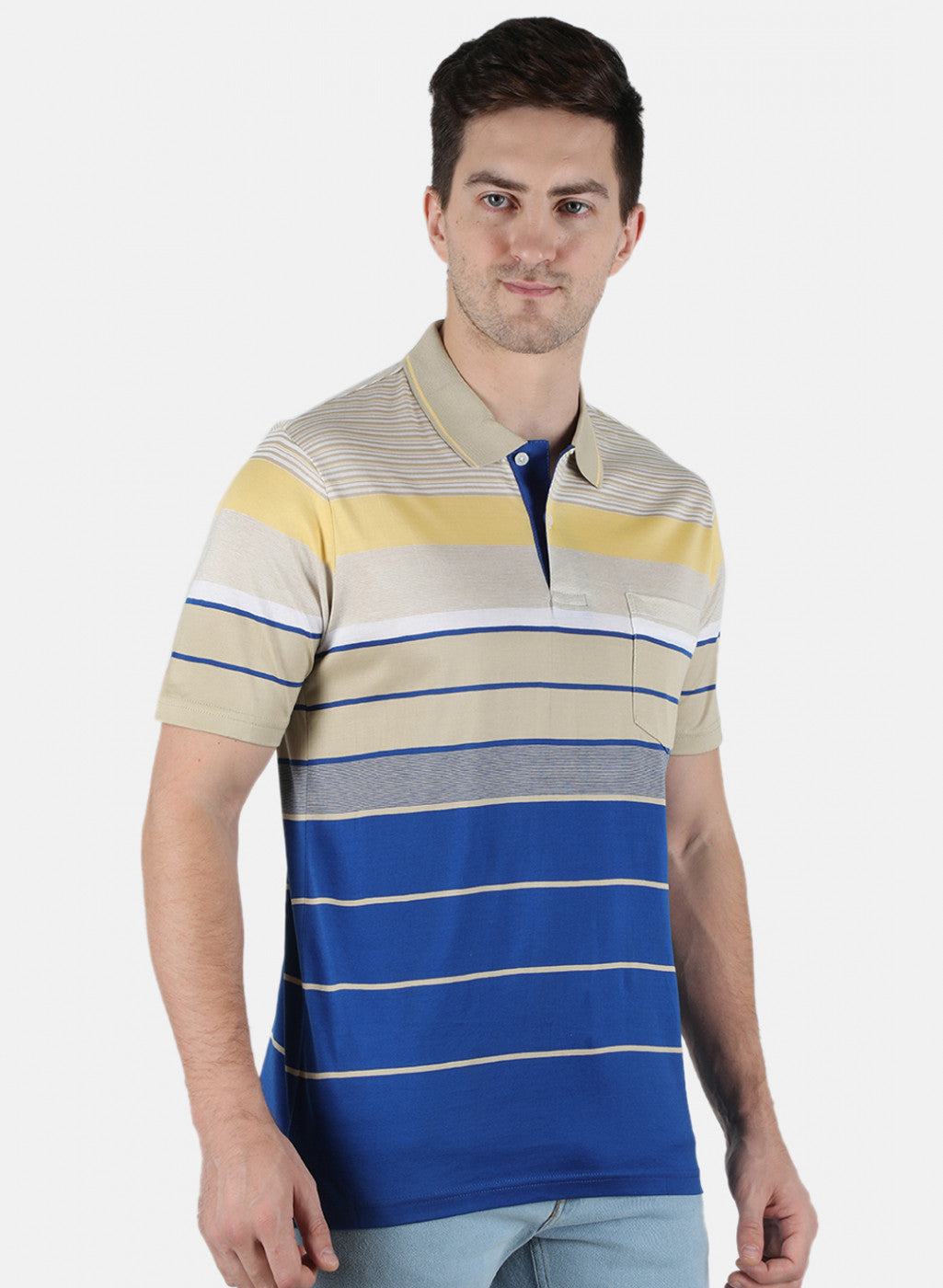 Men Yellow Stripe T-Shirt