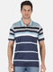 Men Blue Stripe T-Shirt